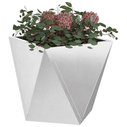 vidaXL Pflanzkübel Silber 40 x 40 x 40 cm Edelstahl