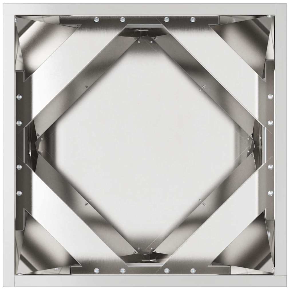 vidaXL Pflanzkübel 2 pcs Silber 40 x 40 x 40 cm Edelstahl