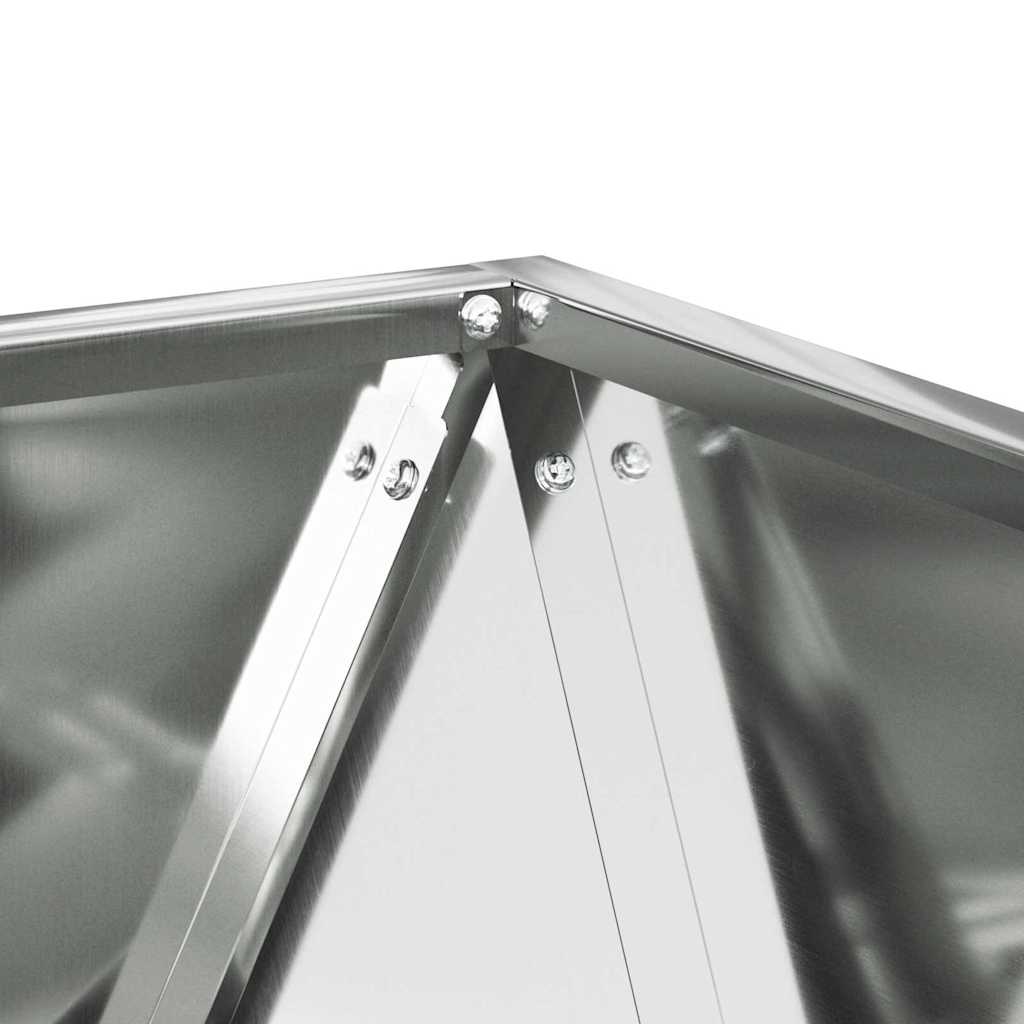 vidaXL Pflanzkübel 2 pcs Silber 40 x 40 x 40 cm Verzinkter Stahl