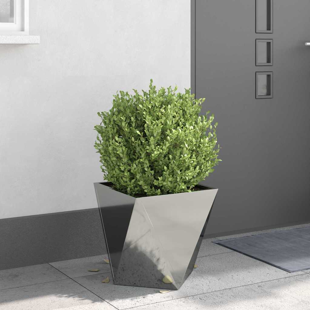 vidaXL Pflanzkübel 2 pcs Silber 40 x 40 x 40 cm Verzinkter Stahl
