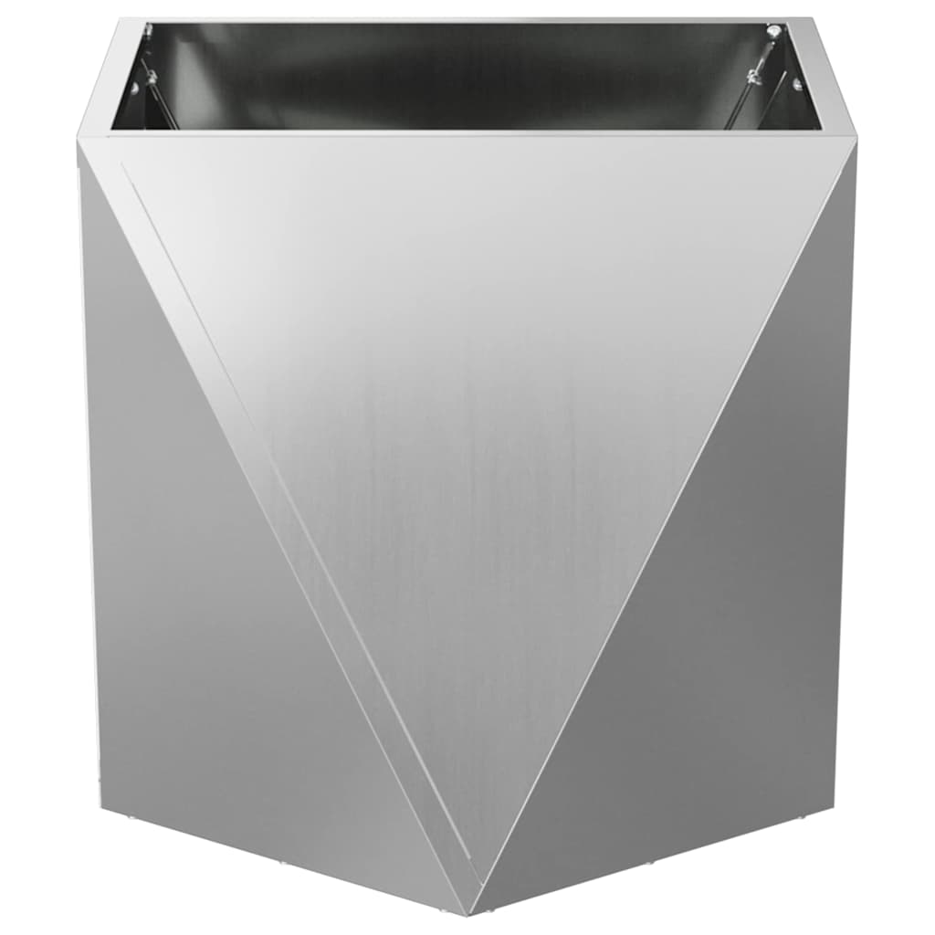 vidaXL Pflanzkübel 2 pcs Silber 40 x 40 x 40 cm Verzinkter Stahl