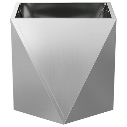 vidaXL Pflanzkübel 2 pcs Silber 40 x 40 x 40 cm Verzinkter Stahl