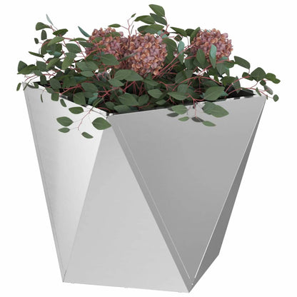 vidaXL Pflanzkübel 2 pcs Silber 40 x 40 x 40 cm Verzinkter Stahl