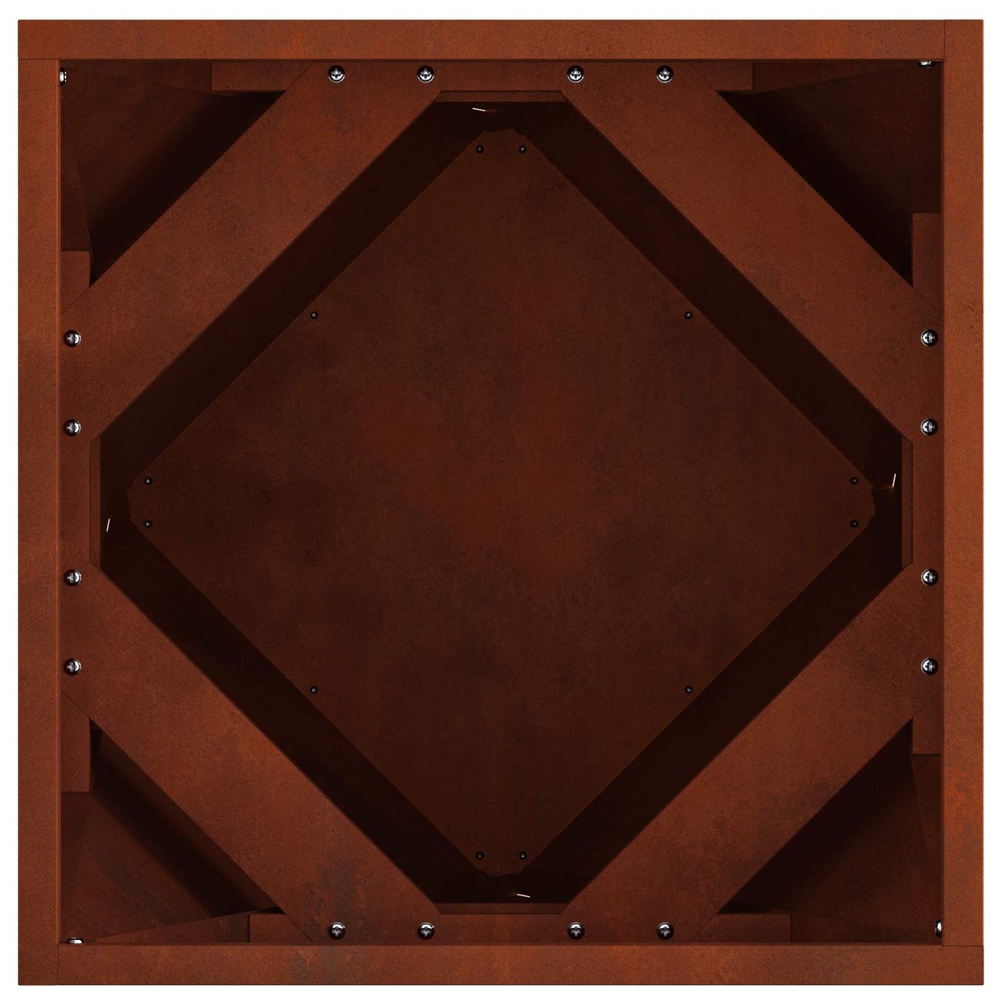 vidaXL Pflanzkübel 2 pcs Rostig 40 x 40 x 40 cm Wetterfeststahl