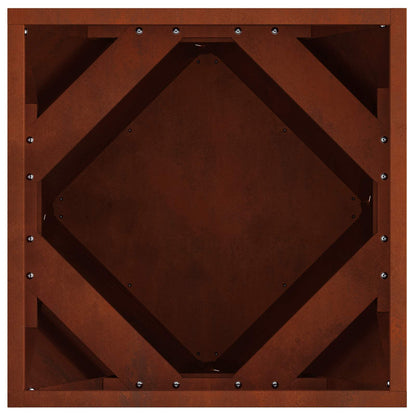 vidaXL Pflanzkübel 2 pcs Rostig 40 x 40 x 40 cm Wetterfeststahl