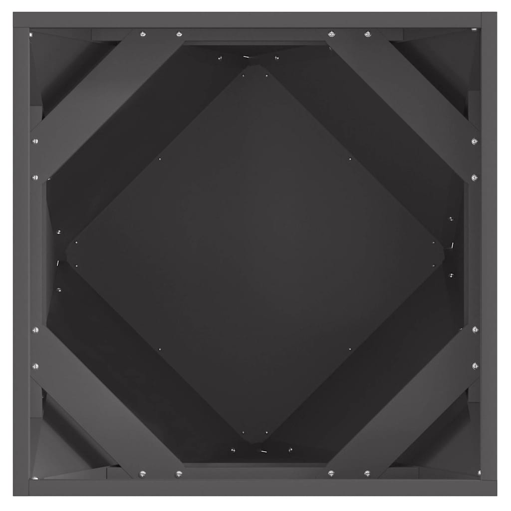 vidaXL Pflanzkübel Schwarz 50 x 50 x 50 cm Stahl