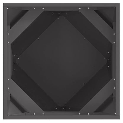 vidaXL Pflanzkübel 2 pcs Schwarz 50 x 50 x 50 cm Stahl