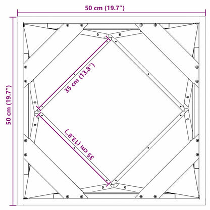 Pflanzkübel Weiß 50 x 50 x 50 cm Stahl