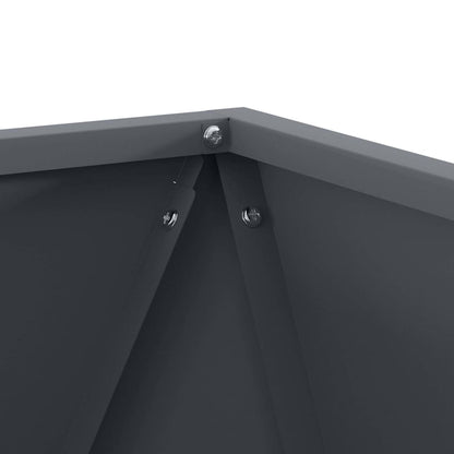 Pflanzkübel 2 pcs Anthrazit 50 x 50 x 50 cm Stahl