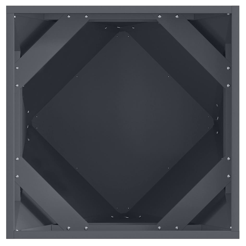 Pflanzkübel 2 pcs Anthrazit 50 x 50 x 50 cm Stahl