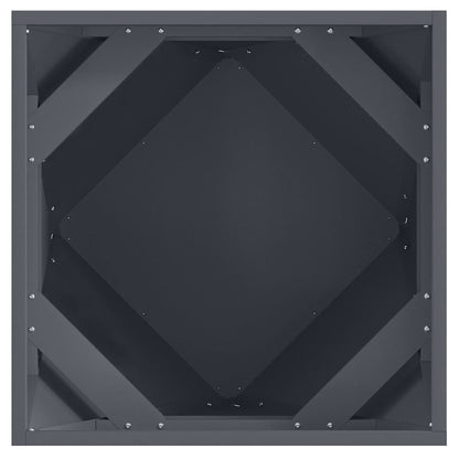 Pflanzkübel 2 pcs Anthrazit 50 x 50 x 50 cm Stahl