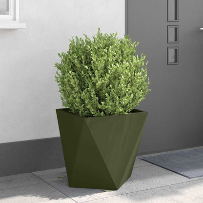 vidaXL Pflanzkübel Olive Grün 50 x 50 x 50 cm Stahl