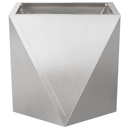 vidaXL Pflanzkübel Silber 50 x 50 x 50 cm Edelstahl
