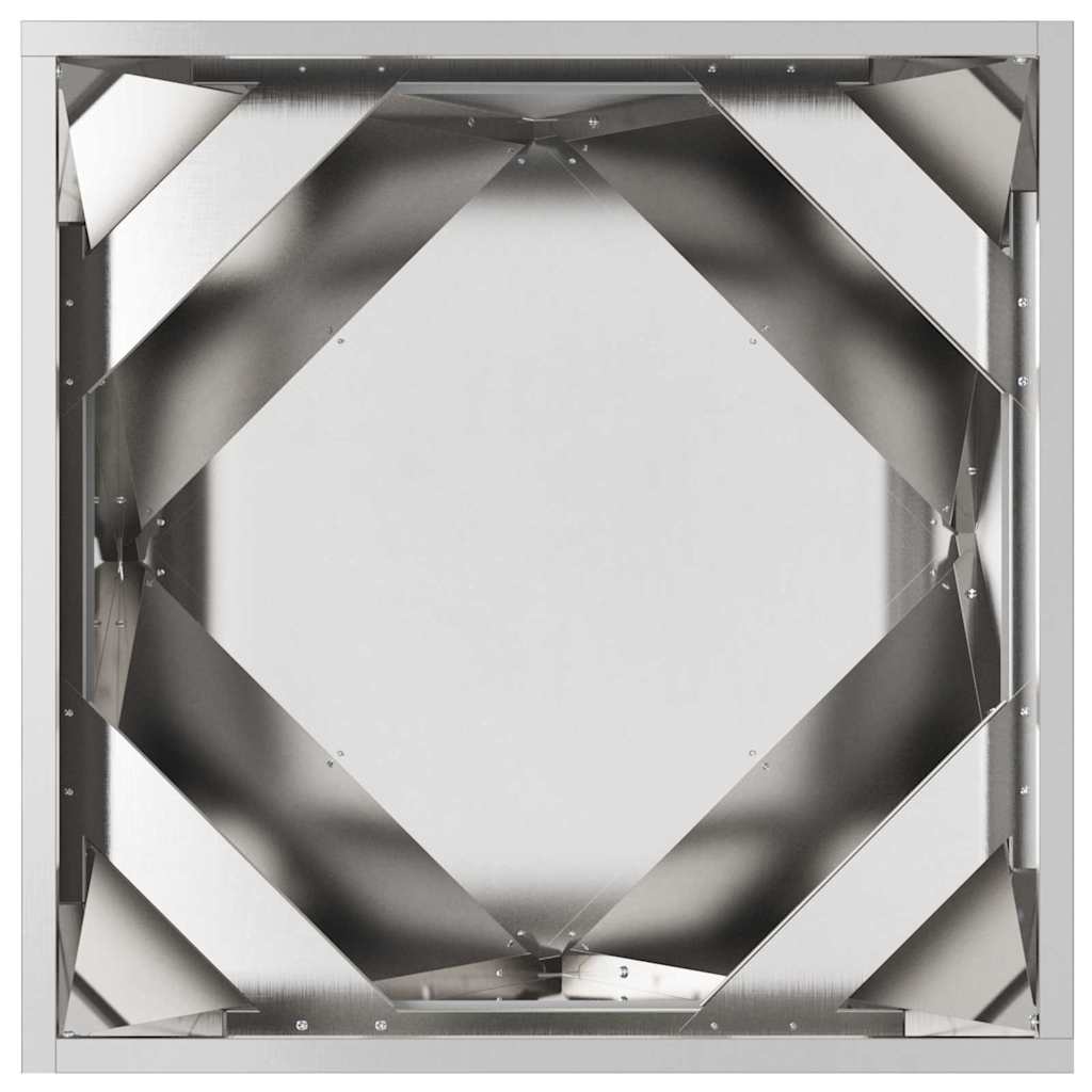 vidaXL Pflanzkübel Silber 50 x 50 x 50 cm Edelstahl