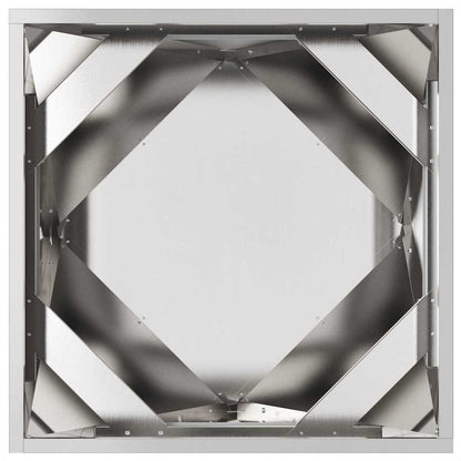 vidaXL Pflanzkübel Silber 50 x 50 x 50 cm Edelstahl
