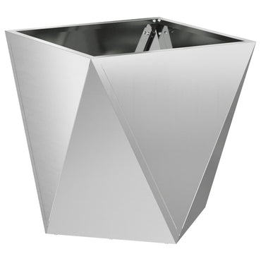 vidaXL Pflanzkübel Silber 50 x 50 x 50 cm Verzinkter Stahl