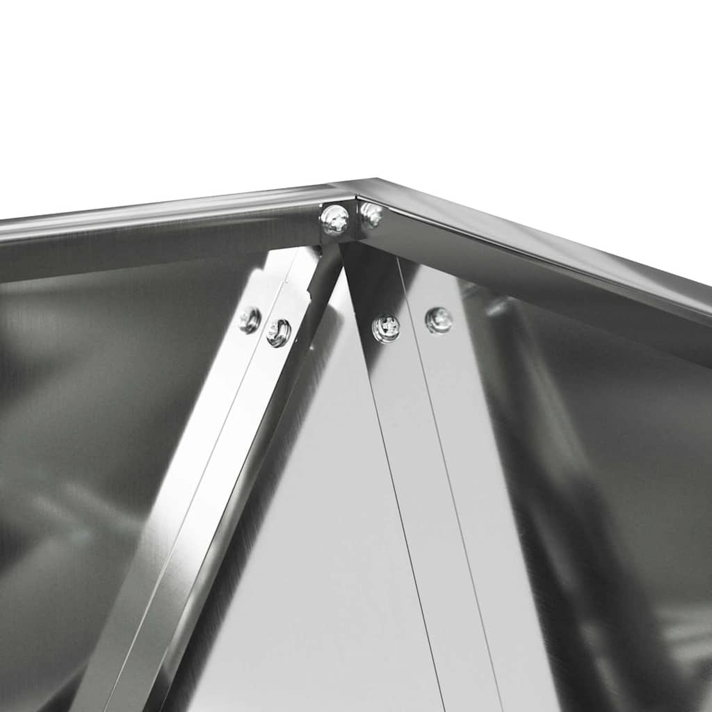 vidaXL Pflanzkübel 2 pcs Silber 50 x 50 x 50 cm Verzinkter Stahl