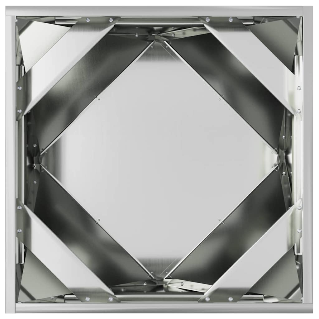 vidaXL Pflanzkübel 2 pcs Silber 50 x 50 x 50 cm Verzinkter Stahl
