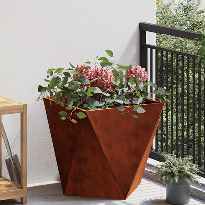 vidaXL Pflanzkübel Rostig 50 x 50 x 50 cm Wetterfeststahl