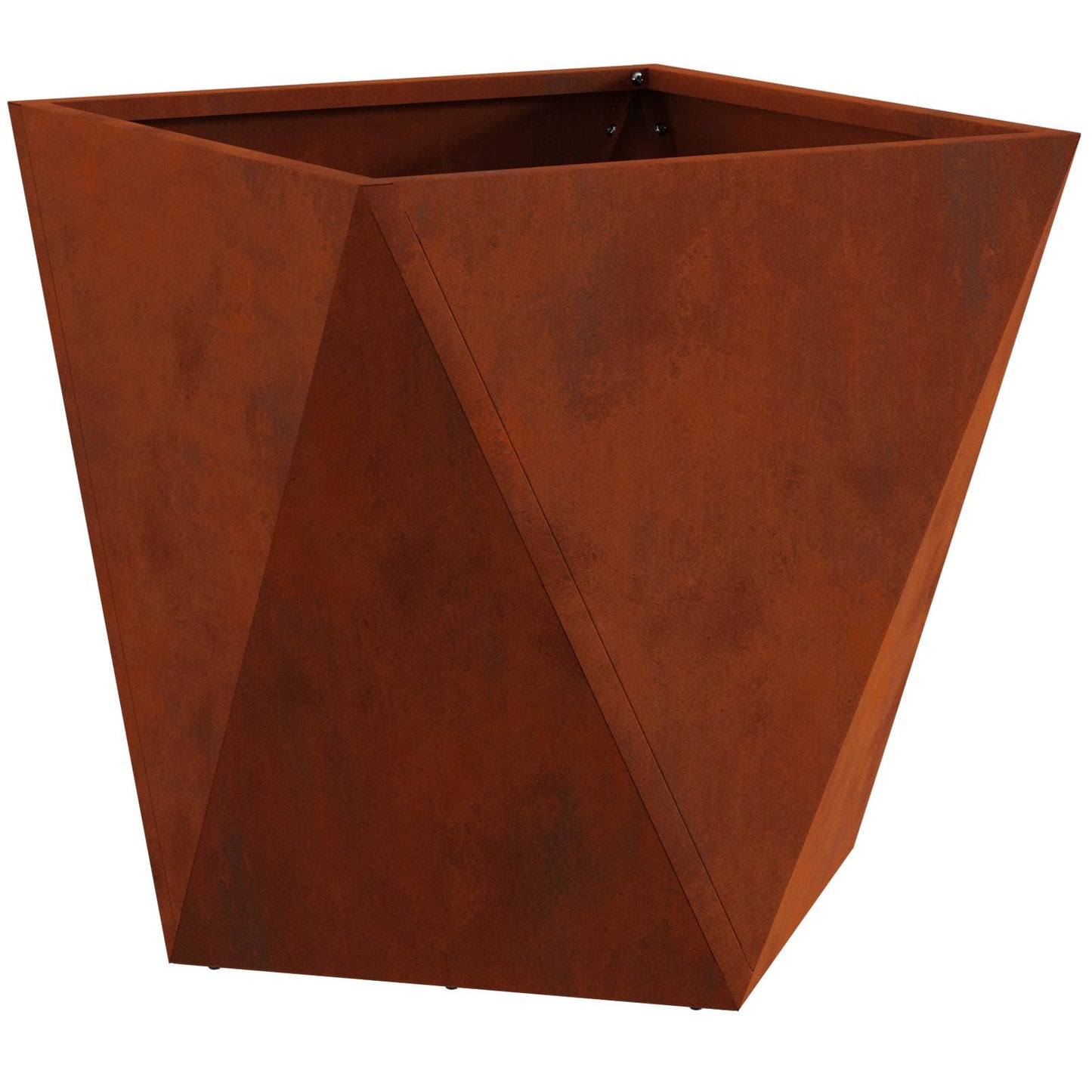 vidaXL Pflanzkübel Rostig 50 x 50 x 50 cm Wetterfeststahl