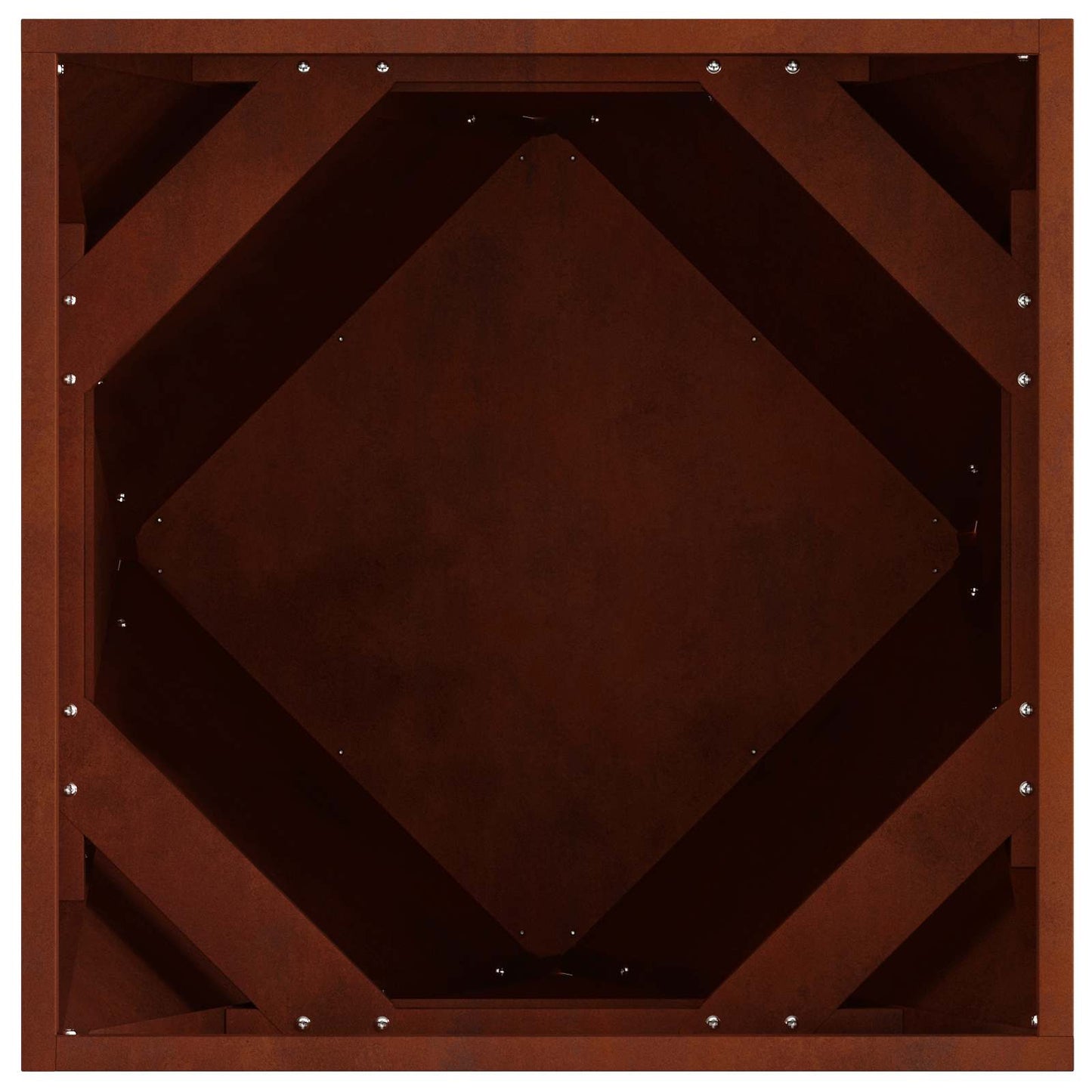 vidaXL Pflanzkübel 2 pcs Rostig 50 x 50 x 50 cm Wetterfeststahl