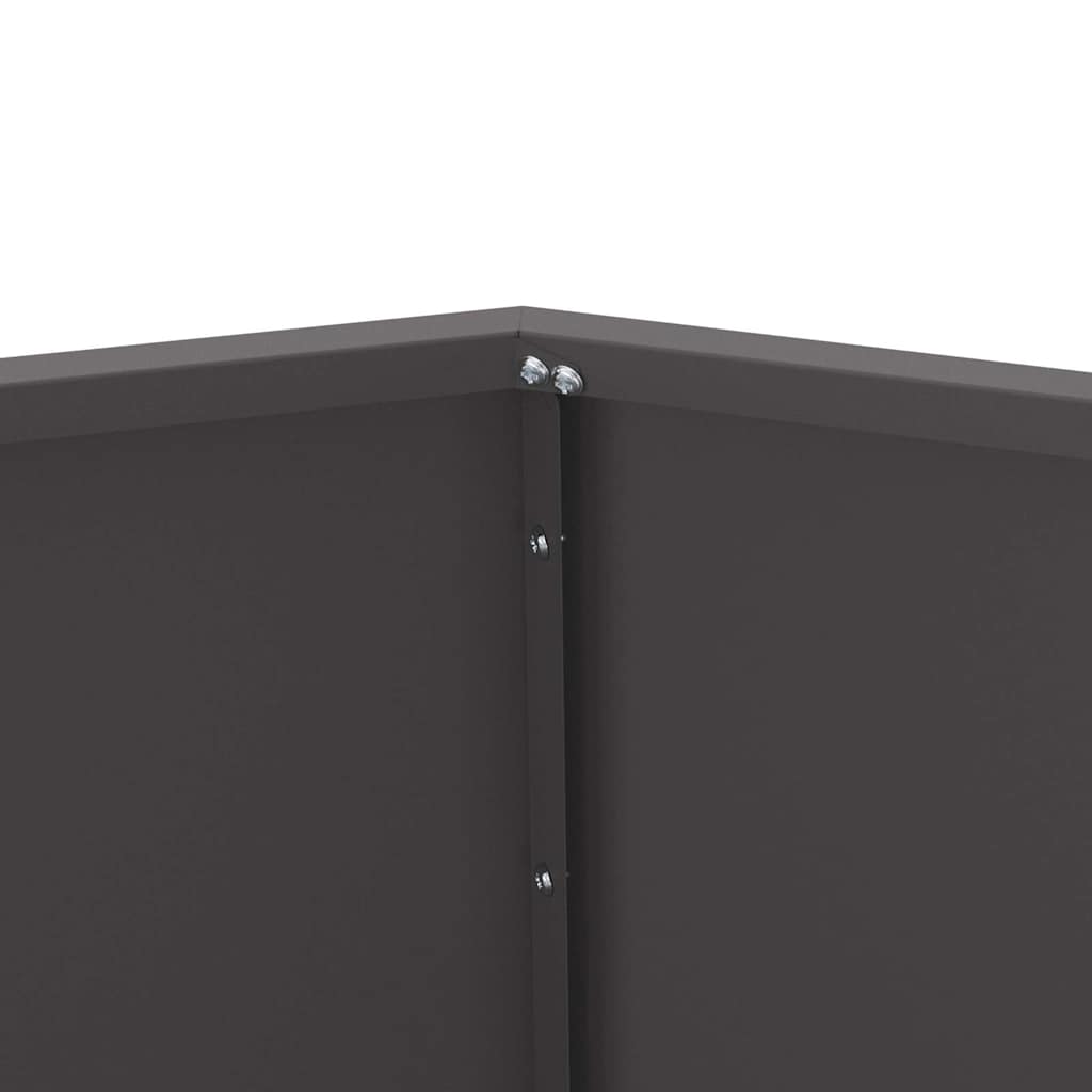 vidaXL Pflanzkübel Schwarz 100 x 100 x 80 cm Stahl