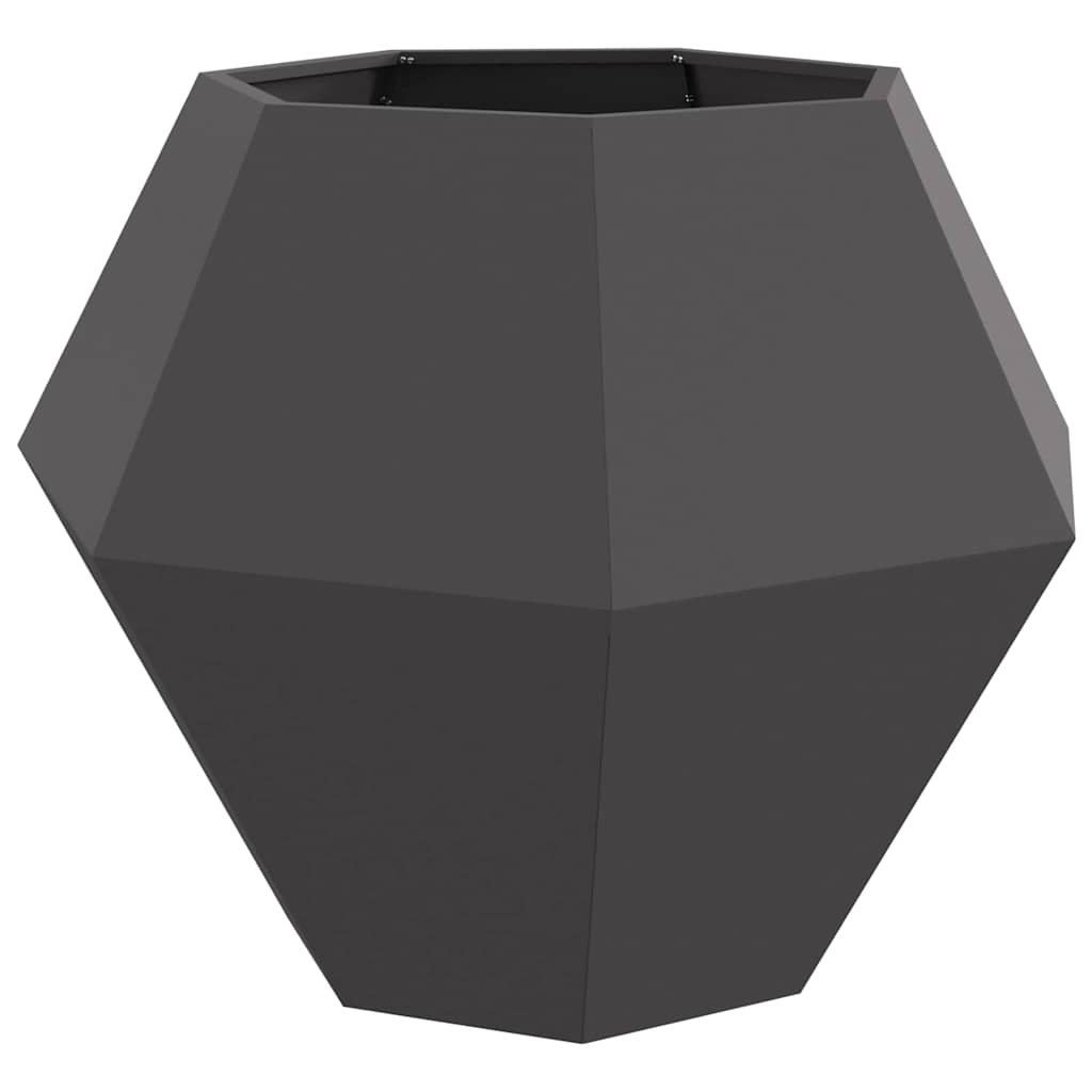 vidaXL Pflanzkübel Schwarz 100 x 100 x 80 cm Stahl