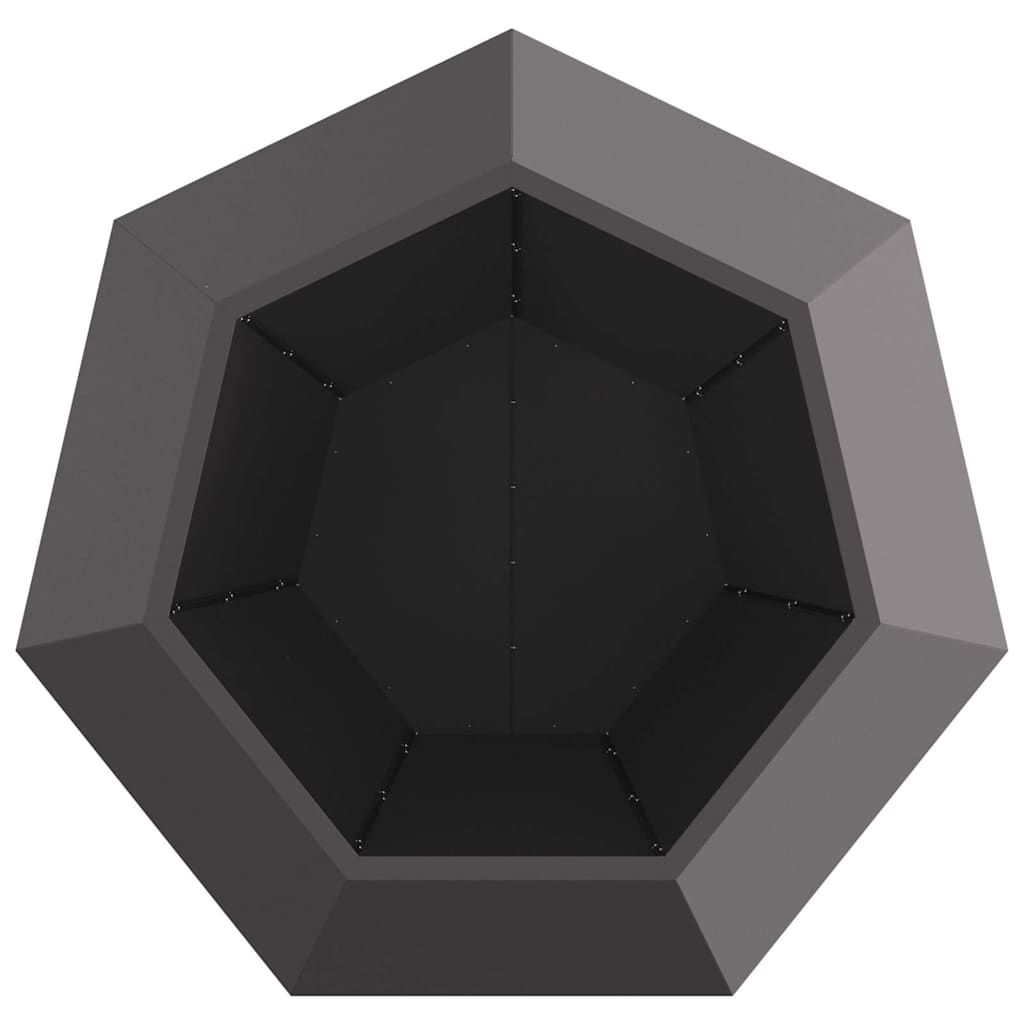 vidaXL Pflanzkübel Schwarz 100 x 100 x 80 cm Stahl