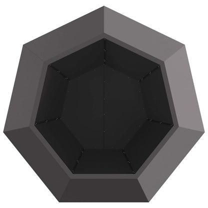 vidaXL Pflanzkübel Schwarz 100 x 100 x 80 cm Stahl
