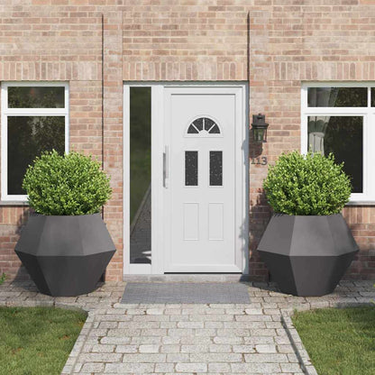 Pflanzkübel 2 pcs Schwarz 100 x 100 x 80 cm Stahl