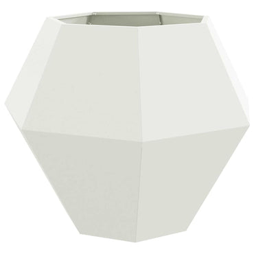 vidaXL Pflanzkübel Weiß 100 x 100 x 80 cm Stahl