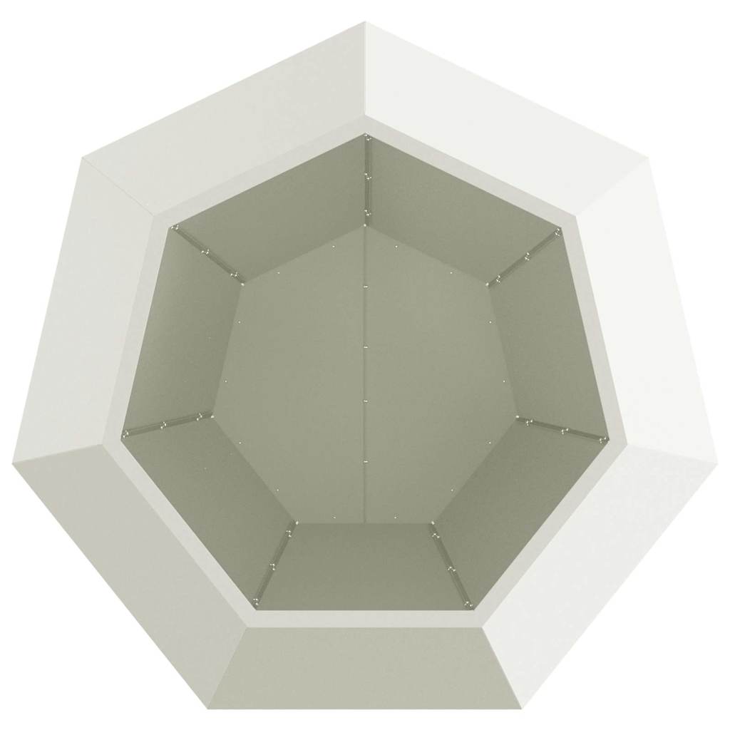 vidaXL Pflanzkübel Weiß 100 x 100 x 80 cm Stahl