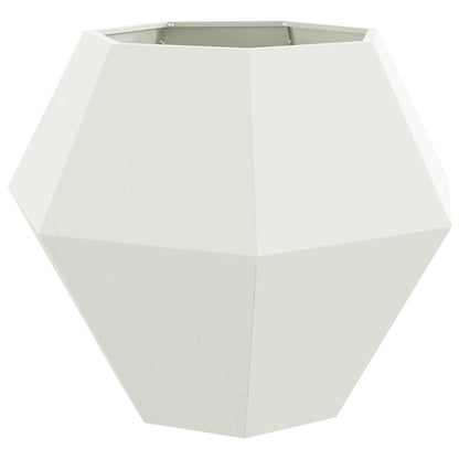 vidaXL Pflanzkübel 2 pcs Weiß 100 x 100 x 80 cm Stahl
