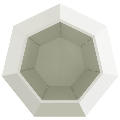 vidaXL Pflanzkübel 2 pcs Weiß 100 x 100 x 80 cm Stahl