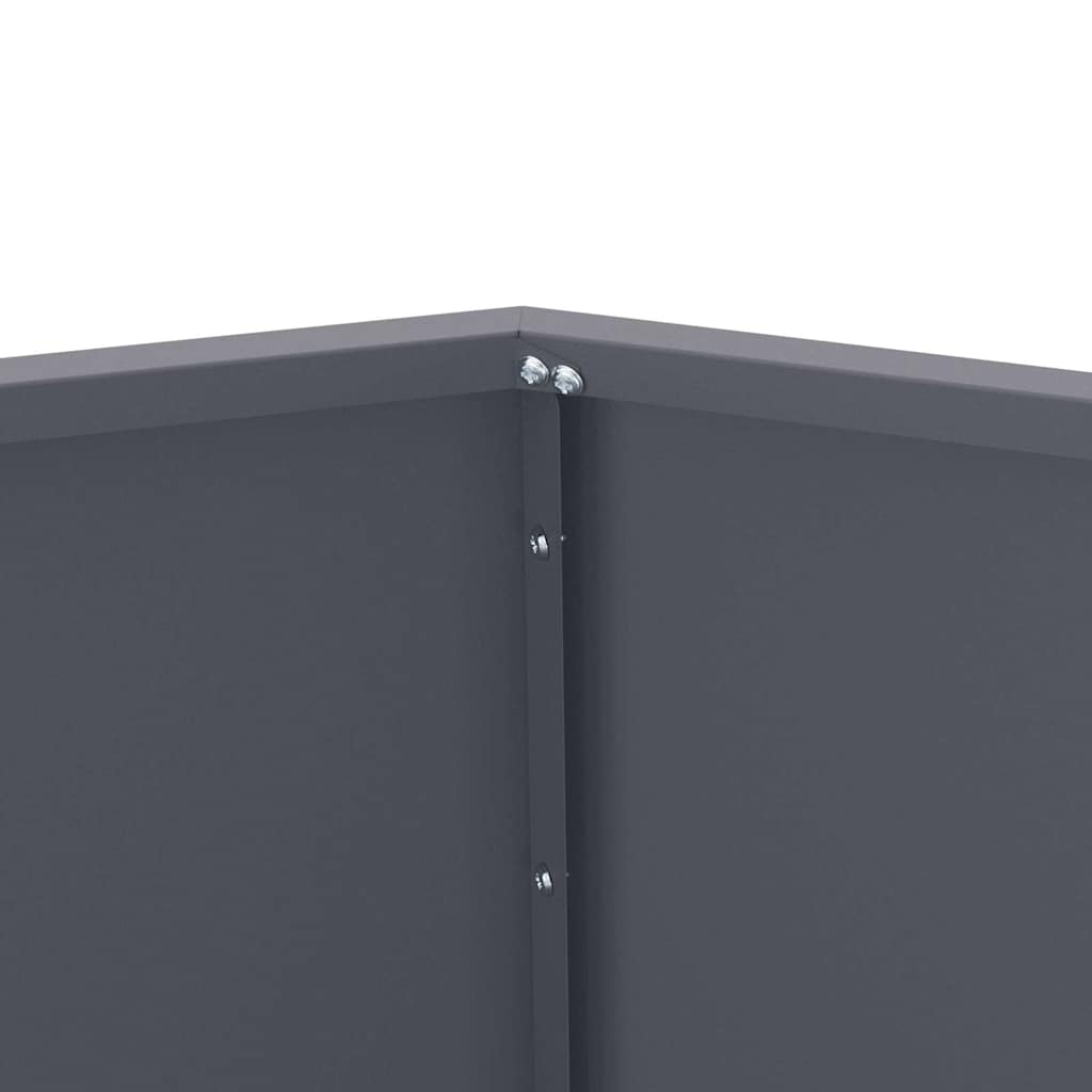 Pflanzkübel Anthrazit 100 x 100 x 80 cm Stahl