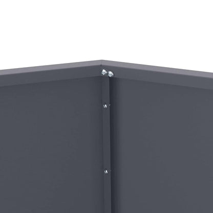 Pflanzkübel Anthrazit 100 x 100 x 80 cm Stahl