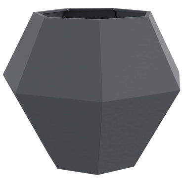 vidaXL Pflanzkübel Anthrazit 100 x 100 x 80 cm Stahl