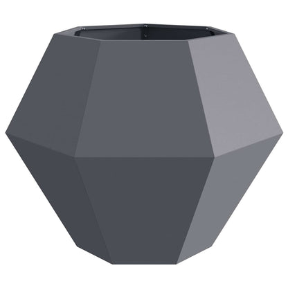 Pflanzkübel Anthrazit 100 x 100 x 80 cm Stahl