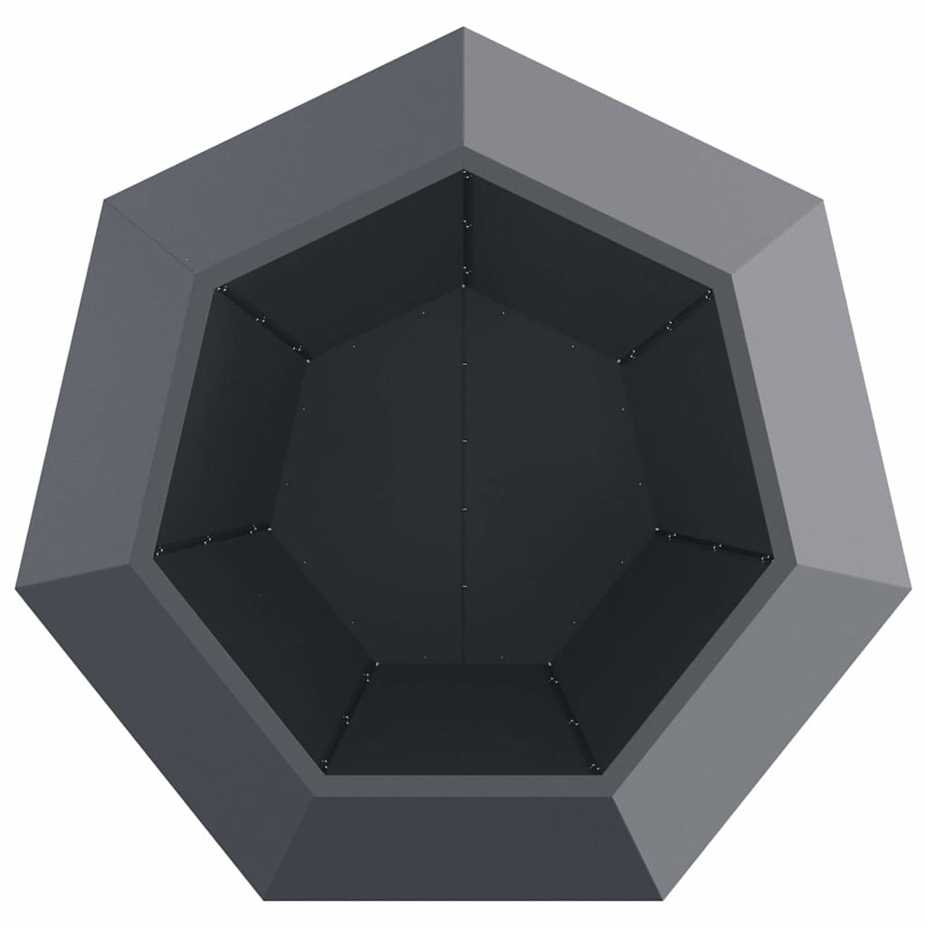 Pflanzkübel Anthrazit 100 x 100 x 80 cm Stahl