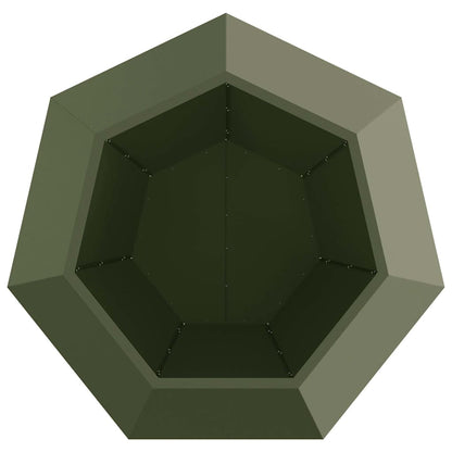 vidaXL Pflanzkübel 2 pcs Olive Grün 100 x 100 x 80 cm Stahl