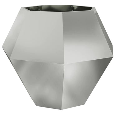 vidaXL Pflanzkübel Silber 100 x 100 x 80 cm Verzinkter Stahl
