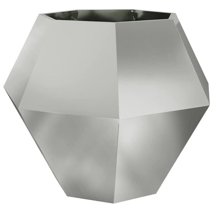 vidaXL Pflanzkübel Silber 100 x 100 x 80 cm Verzinkter Stahl