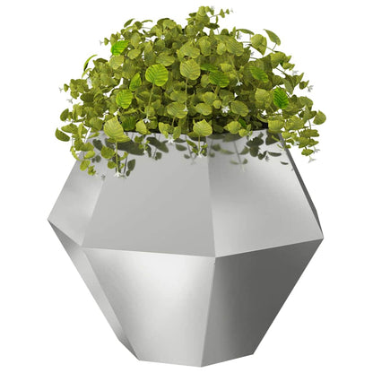 vidaXL Pflanzkübel Silber 100 x 100 x 80 cm Verzinkter Stahl