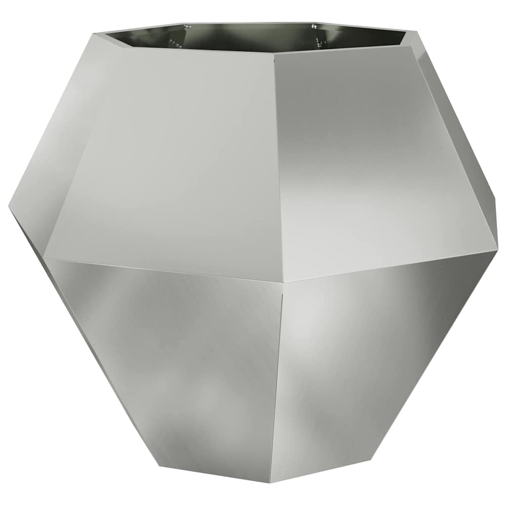 vidaXL Pflanzkübel 2 pcs Silber 100 x 100 x 80 cm Verzinkter Stahl