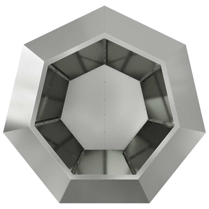 vidaXL Pflanzkübel 2 pcs Silber 100 x 100 x 80 cm Verzinkter Stahl