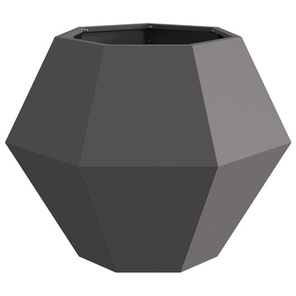 vidaXL Pflanzkübel 2 pcs Schwarz 75 x 75 x 60 cm Stahl