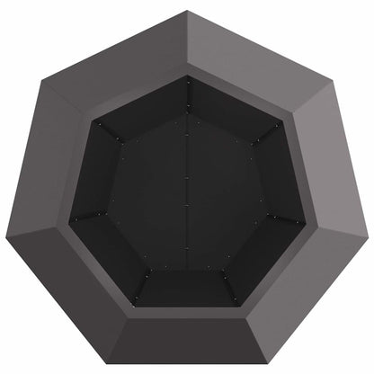 vidaXL Pflanzkübel 2 pcs Schwarz 75 x 75 x 60 cm Stahl