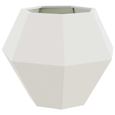 vidaXL Pflanzkübel Weiß 75 x 75 x 60 cm Stahl