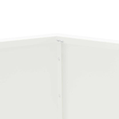 vidaXL Pflanzkübel 2 pcs Weiß 75 x 75 x 60 cm Stahl