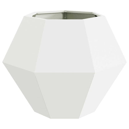 vidaXL Pflanzkübel 2 pcs Weiß 75 x 75 x 60 cm Stahl
